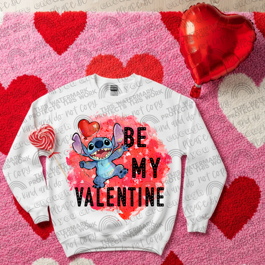 Stitch Be My Valentine- 2 PNG Files