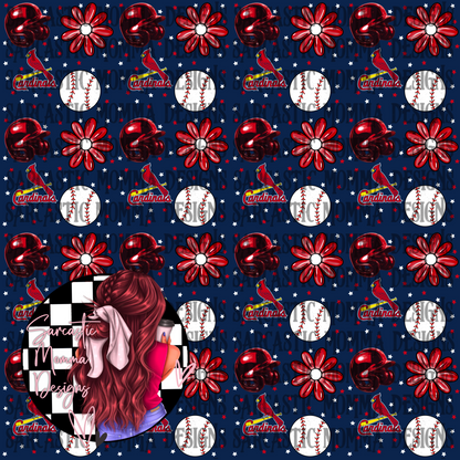 Cardinals Floral Seamless File