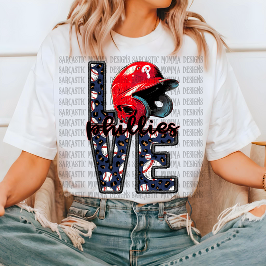 Phillies Baseball LOVE PNG File