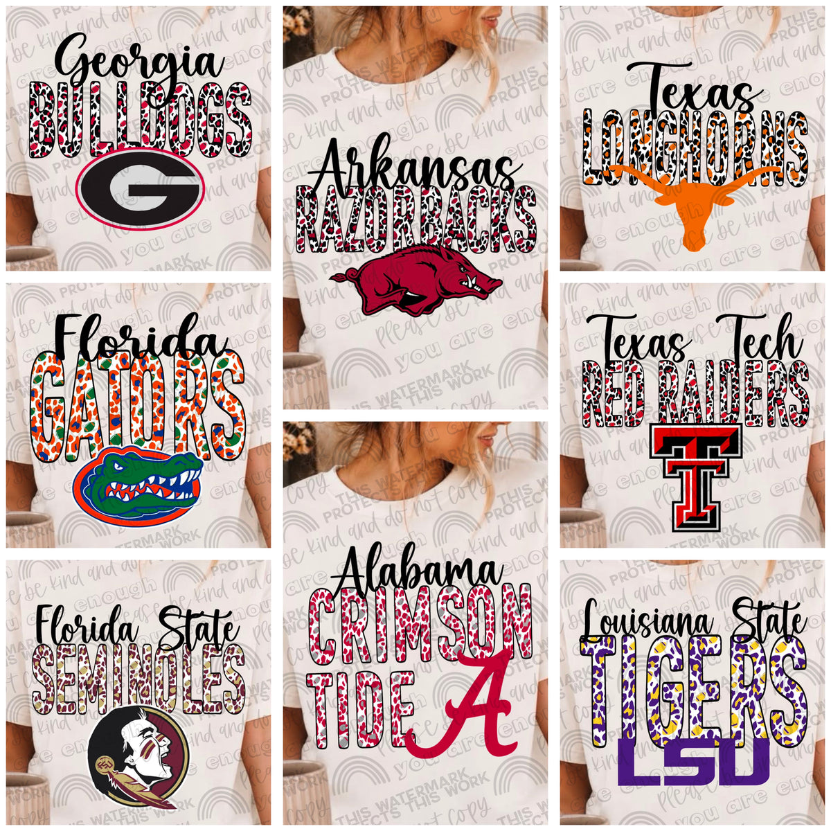 Leopard College Football Bundle- 54 PNG Files
