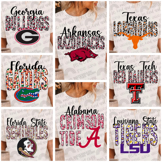 Leopard College Football Bundle- 54 PNG Files