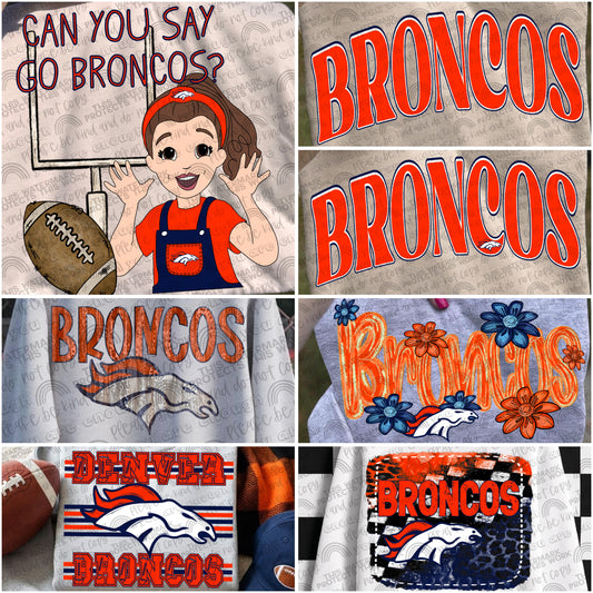 Broncos Bundle- 7 PNG Files