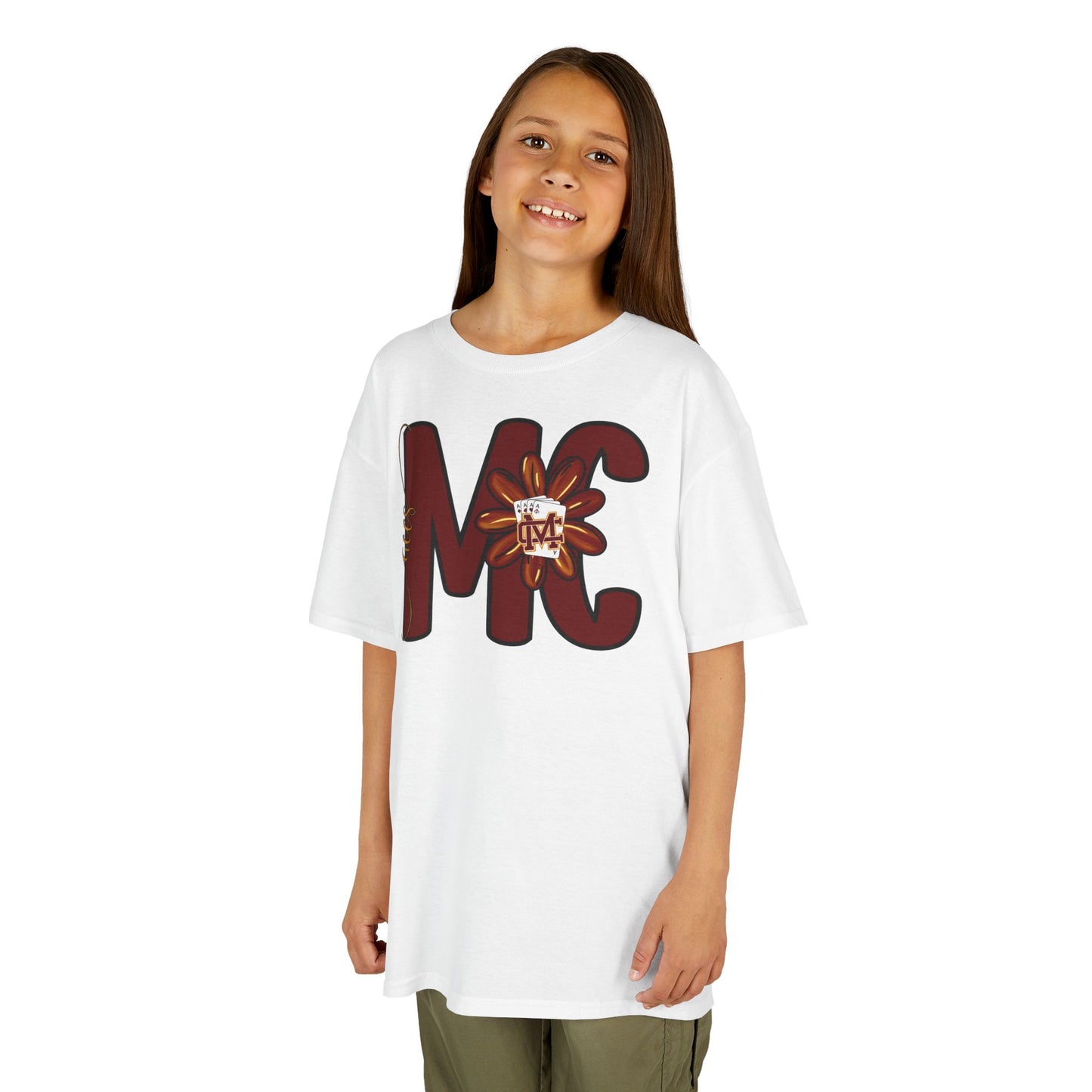 Aces Floral Letters Kids Heavy Cotton™ Tee