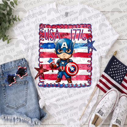Superhero USA Since 1776 Bundle- 10 PNG Files