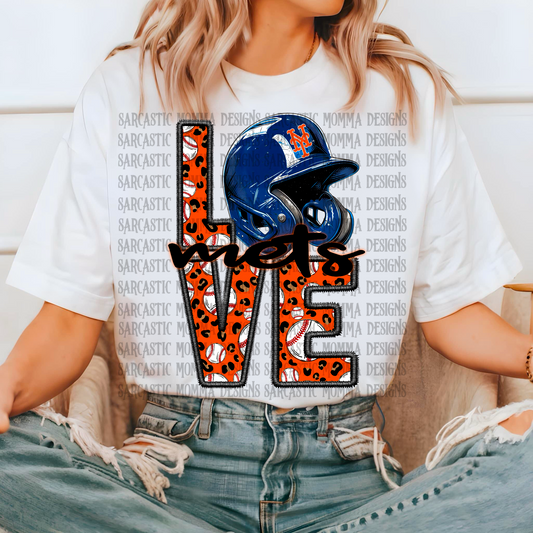 Mets Baseball LOVE PNG File
