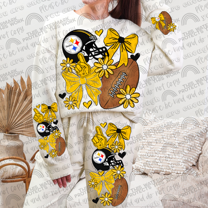 Pro and College Football Bows Bundle with Matching Sleeves and Pockets- 60 Teams- 180 PNG Files