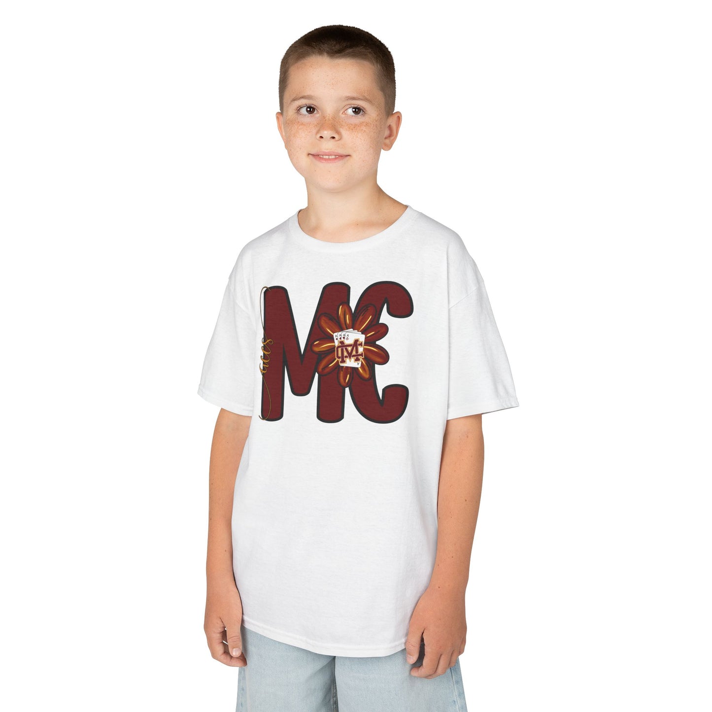 Aces Floral Letters Kids Heavy Cotton™ Tee