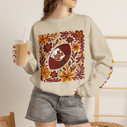 Aces Floral with Sleeve Design Unisex Heavy Blend™ Crewneck Sweatshirt
