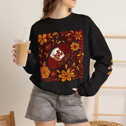 Aces Floral with Sleeve Design Unisex Heavy Blend™ Crewneck Sweatshirt