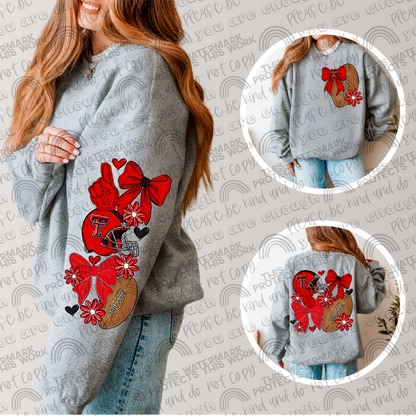 Texas Tech Bows with Pocket and Sleeve- 3 PNG Files