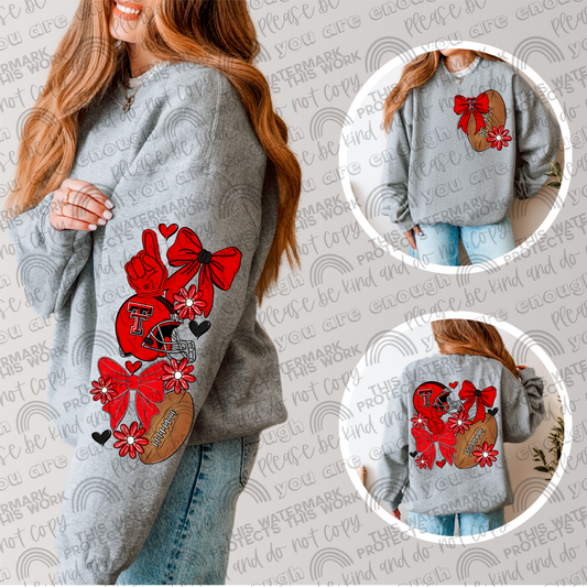 Texas Tech Bows with Pocket and Sleeve- 3 PNG Files