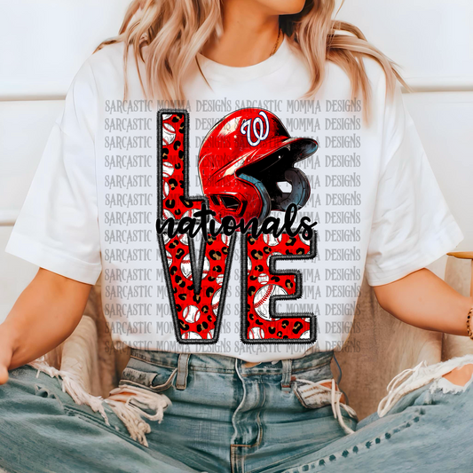 Nationals Baseball LOVE PNG File