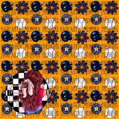 Astros Floral Seamless File