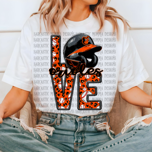 Orioles Baseball LOVE PNG File