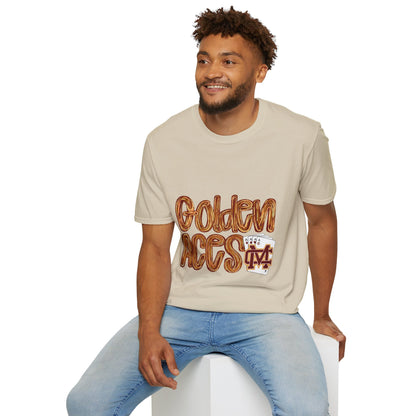 Golden Aces Brushstrokes Adult Unisex Softstyle T-Shirt