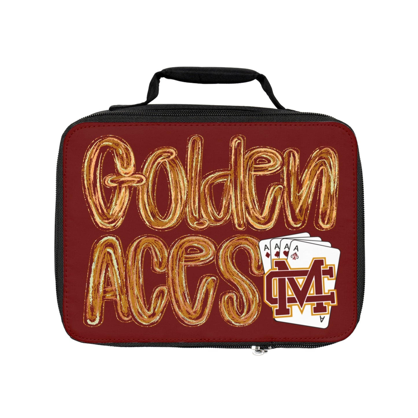Golden Aces Maroon Lunch Bag