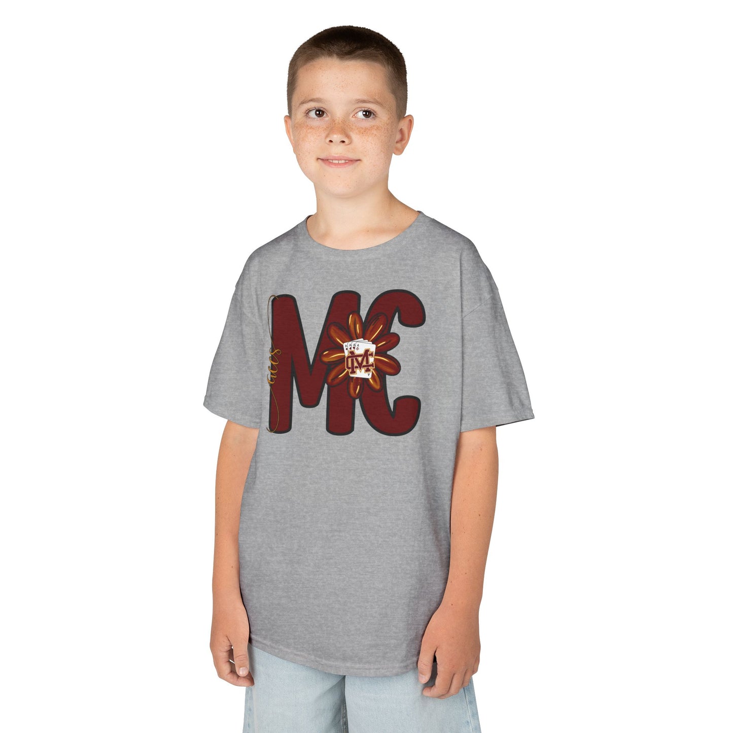 Aces Floral Letters Kids Heavy Cotton™ Tee