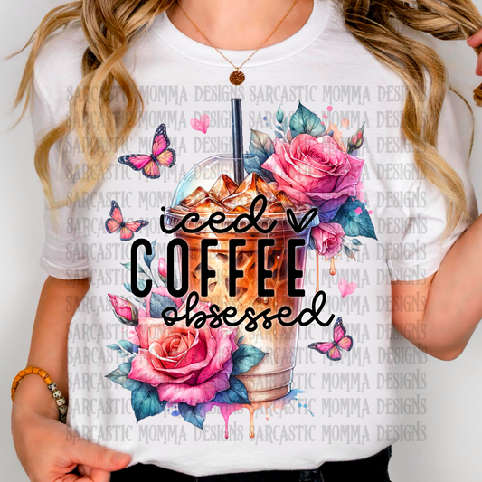 Iced Coffee Obsessed PNG File