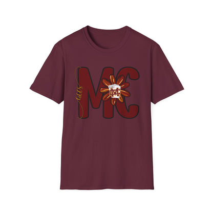 Aces Floral Letters Adult Unisex Softstyle T-Shirt