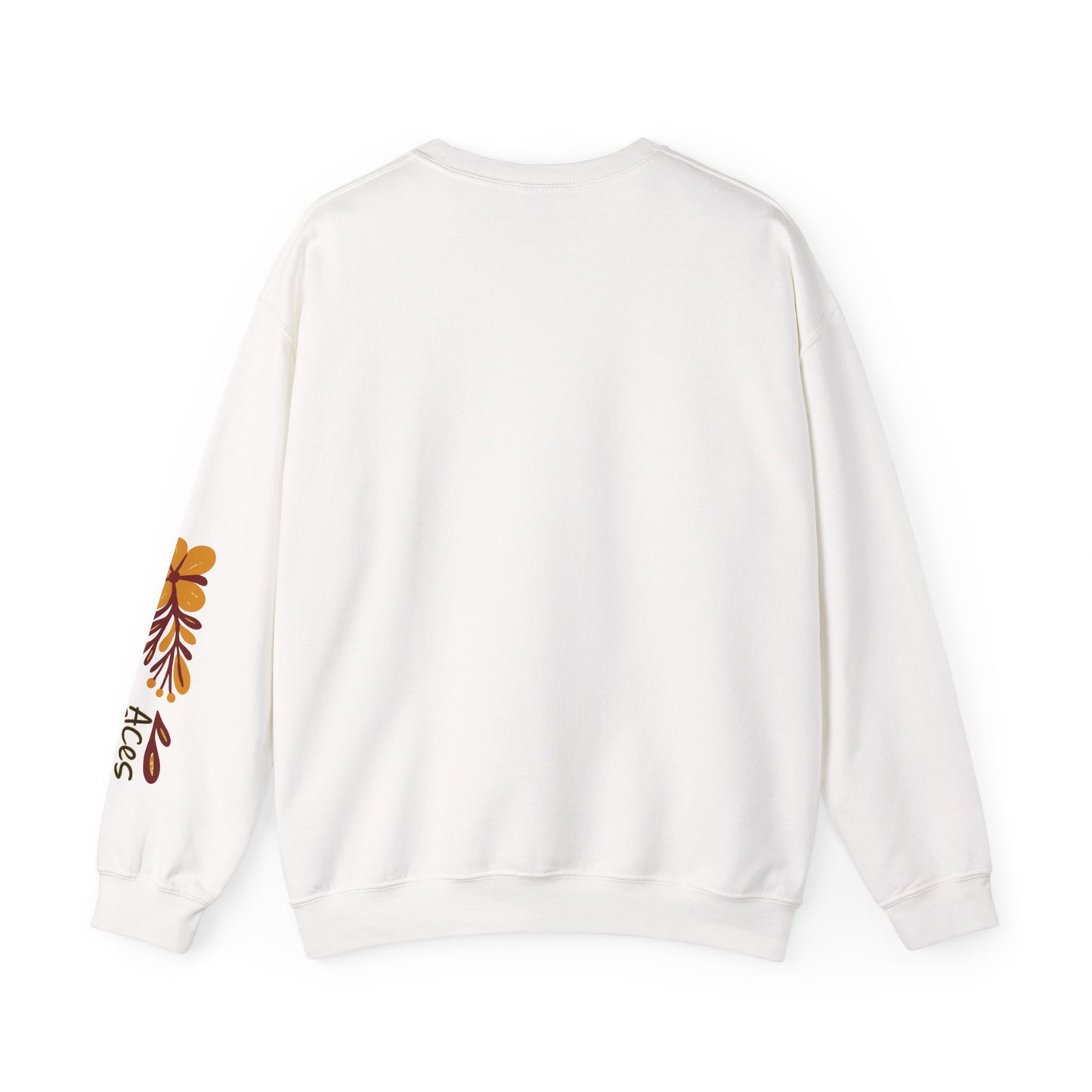 Aces Floral with Sleeve Design Unisex Heavy Blend™ Crewneck Sweatshirt