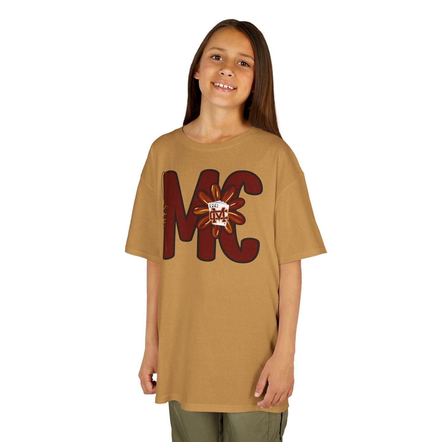 Aces Floral Letters Kids Heavy Cotton™ Tee