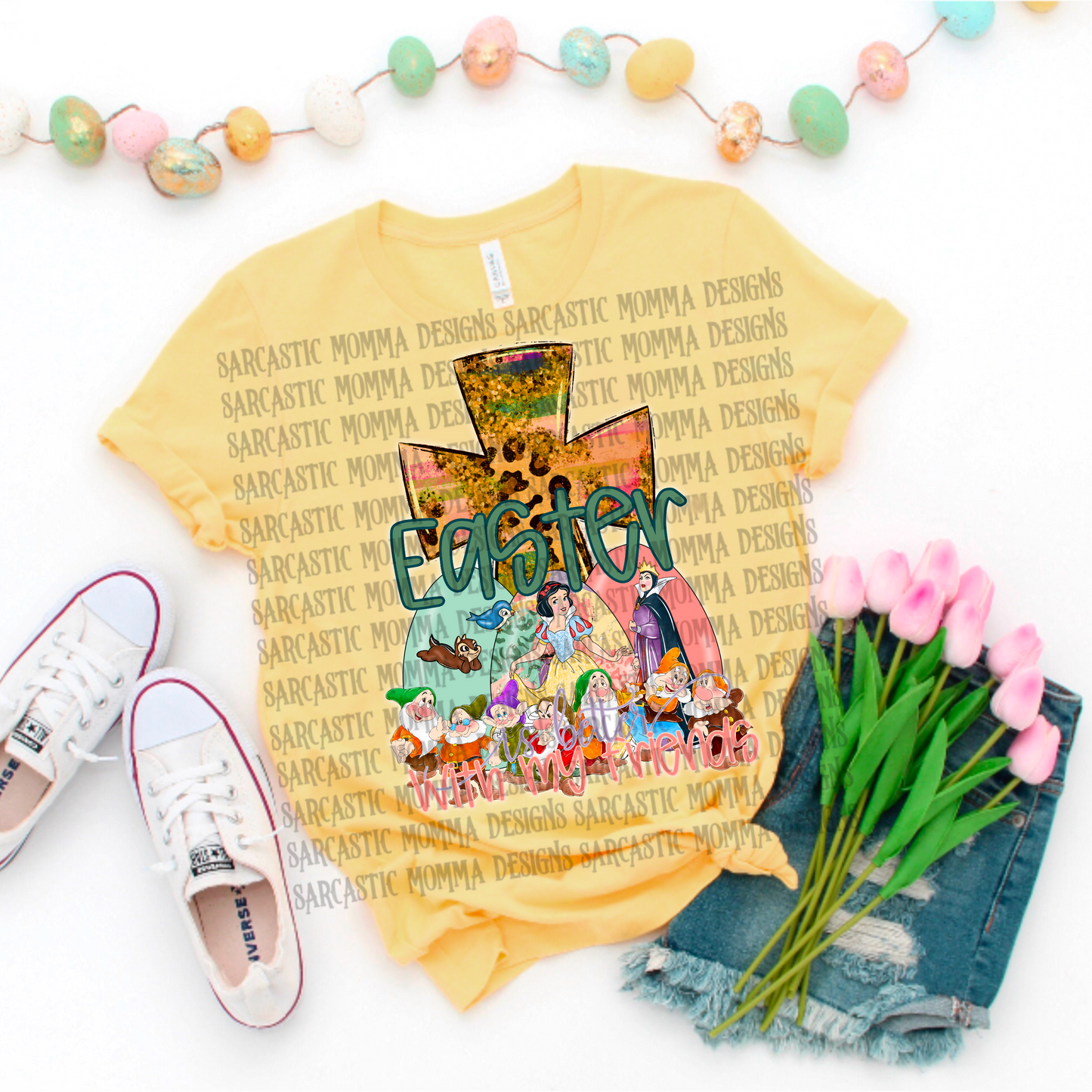 Snow White Easter Is Better With My Friends PNG File