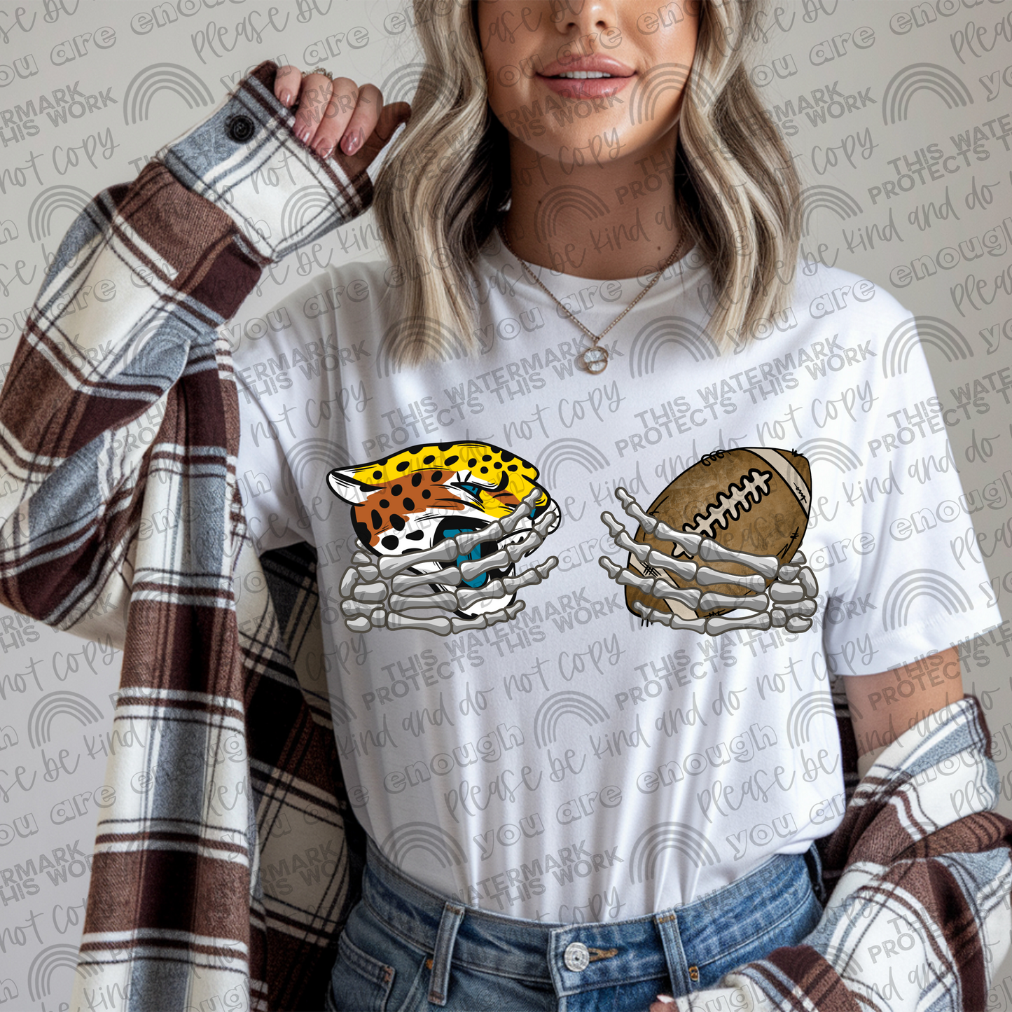 Jaguars Football Skellie Hands PNG File