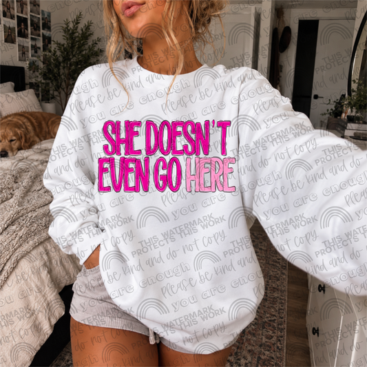 She Doesn’t Even Go Here MG PNG File