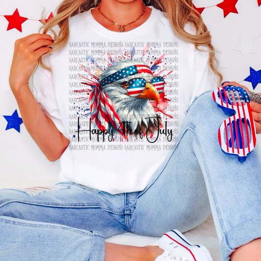 Eagle Happy 4th of July PNG File