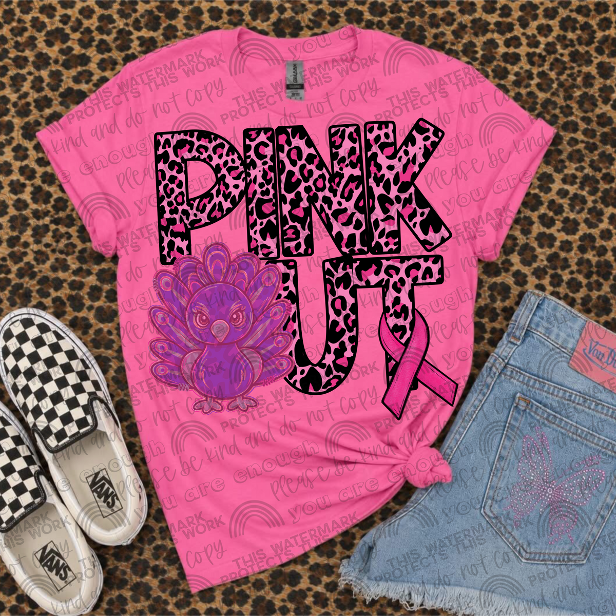 Pink Out Mascot Peacocks PNG File