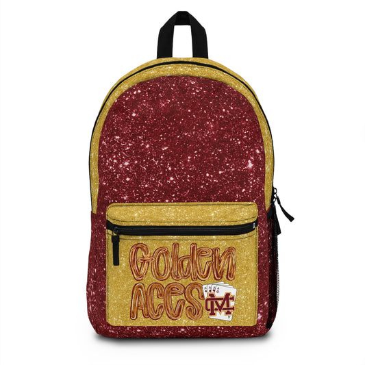 Golden Aces Faux Glitter Backpack