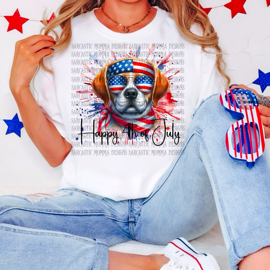 Dog Happy 4th of July PNG File