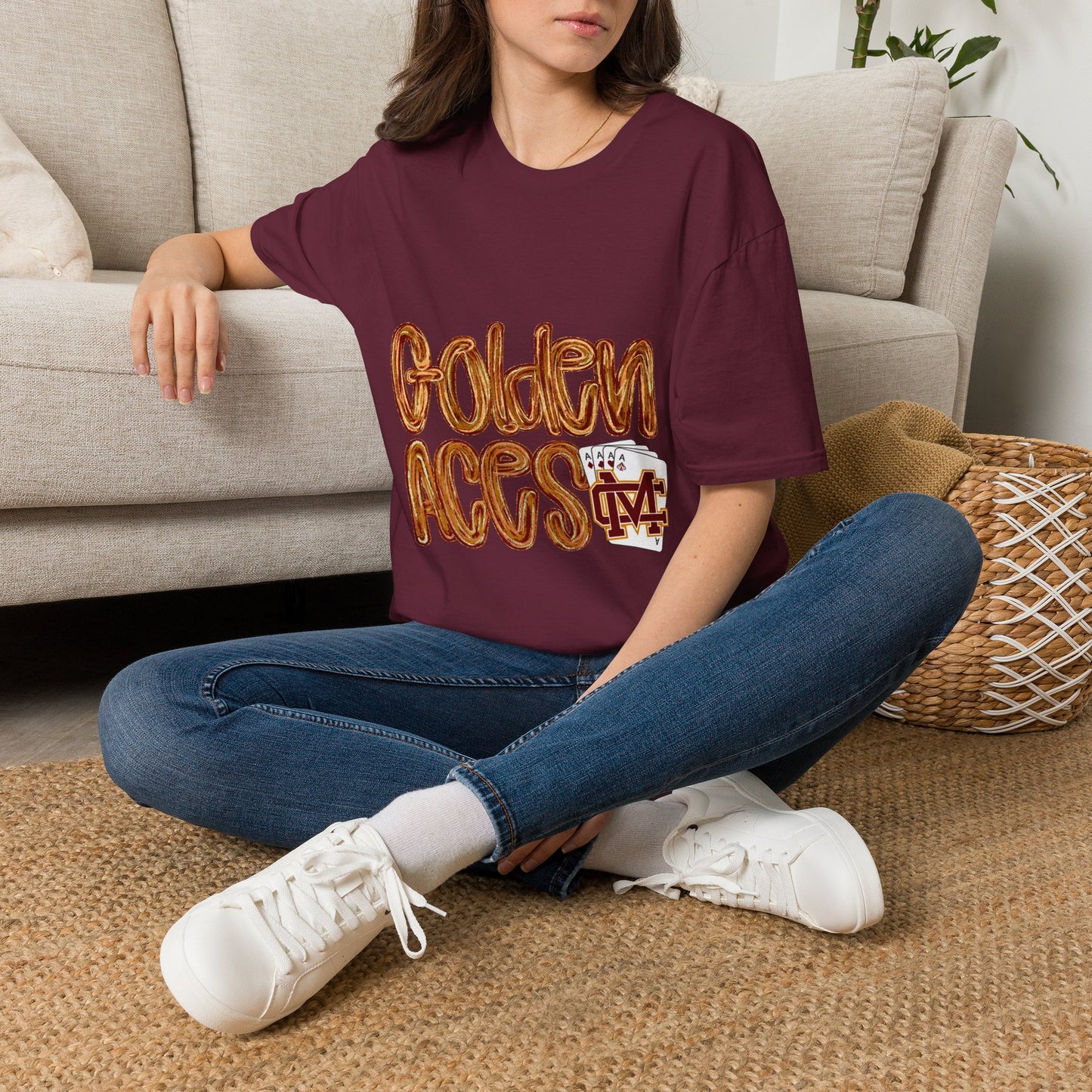Golden Aces Brushstrokes Adult Unisex Softstyle T-Shirt