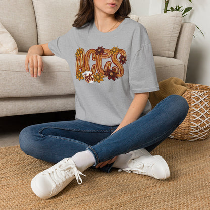 Aces Brushstrokes Floral Adult Unisex Softstyle T-Shirt