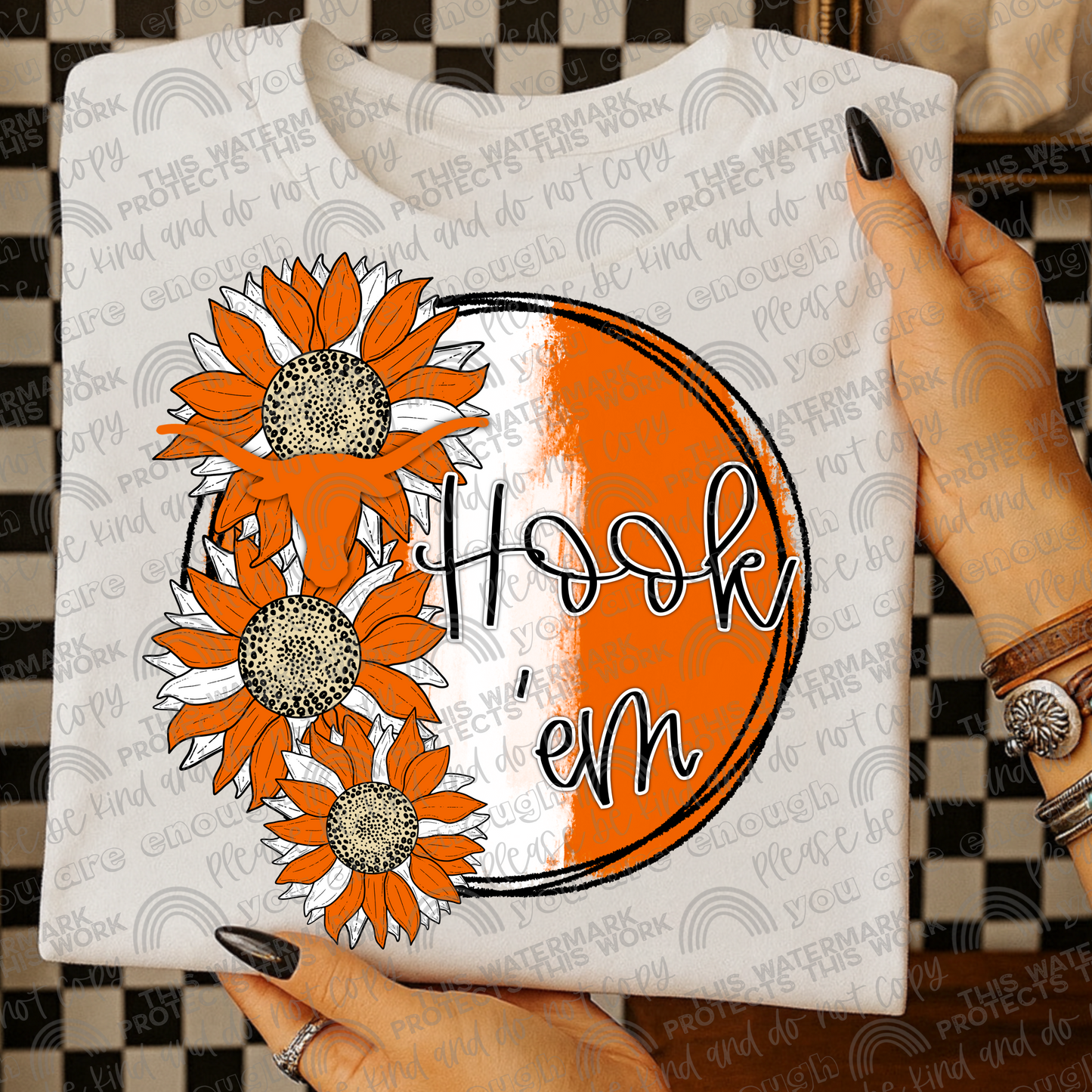 Longhorns Sunflowers with Sleeve (Logo and Mascot Versions)- 4 PNG Files
