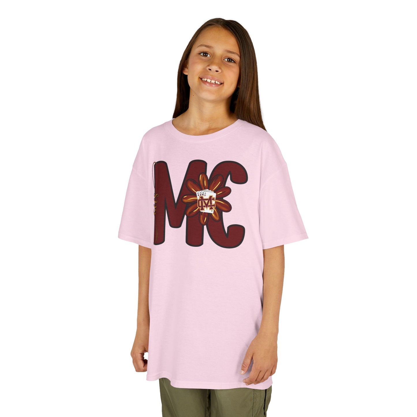 Aces Floral Letters Kids Heavy Cotton™ Tee
