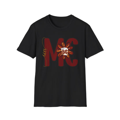 Aces Floral Letters Adult Unisex Softstyle T-Shirt