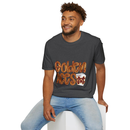 Golden Aces Brushstrokes Adult Unisex Softstyle T-Shirt