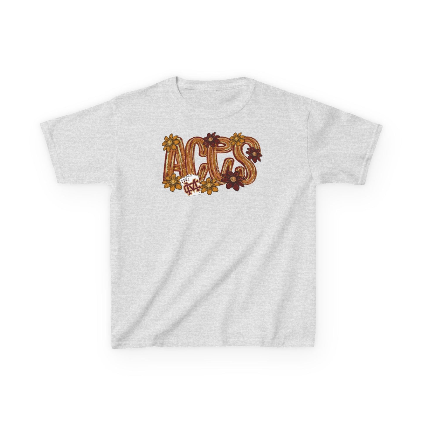 Aces Floral Brushstrokes Kids Heavy Cotton™ Tee
