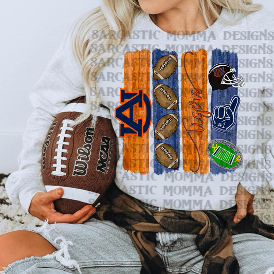 Auburn Tigers Brushstrokes PNG File