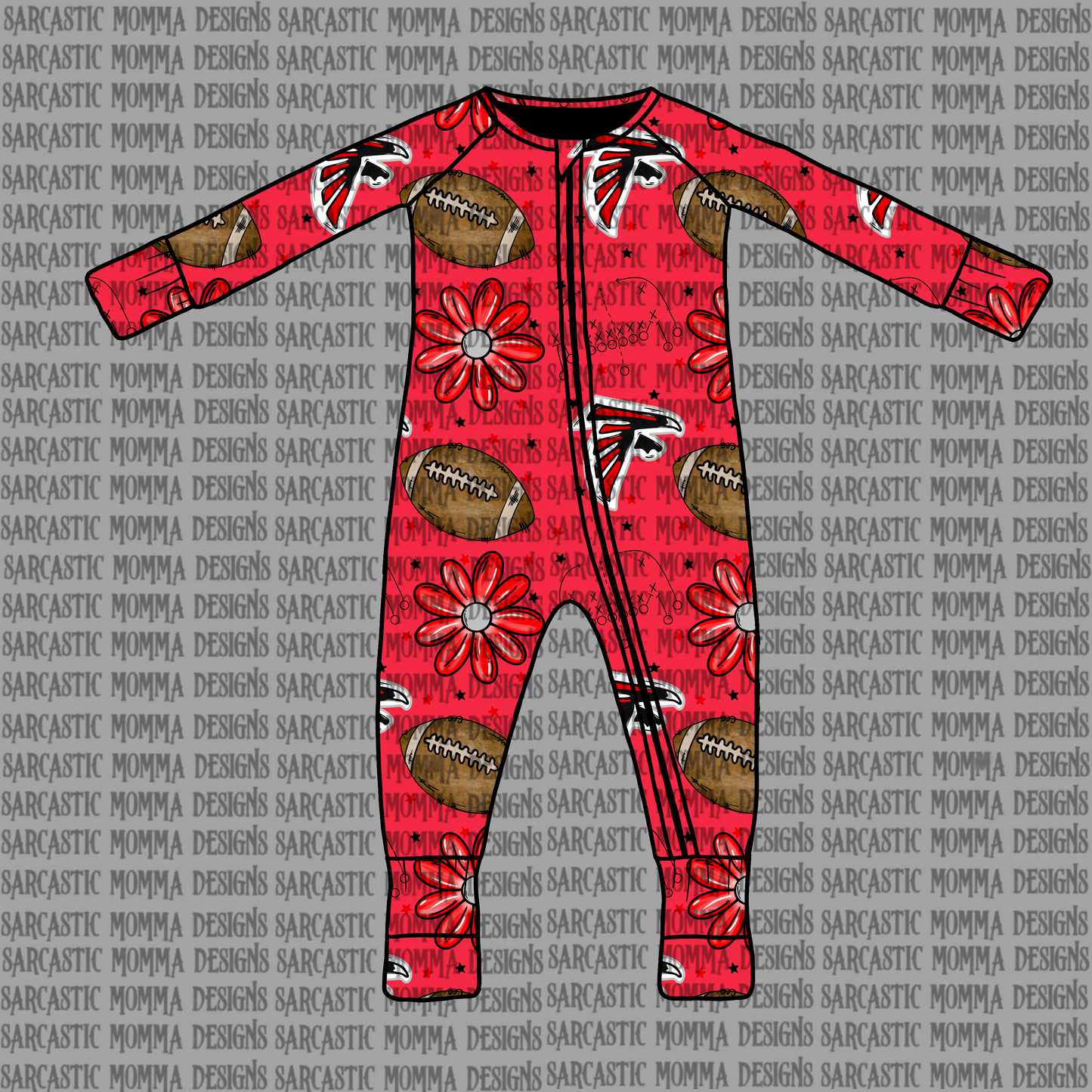 Falcons Floral Seamless File