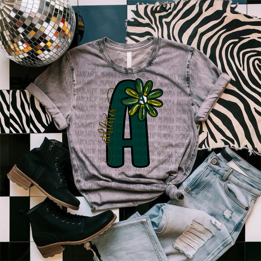 Athletics Floral Letter PNG File