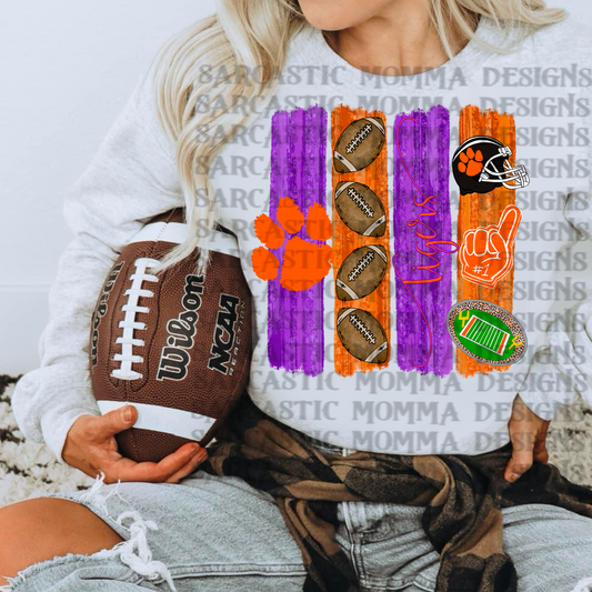 Clemson Tigers Brushstrokes PNG File