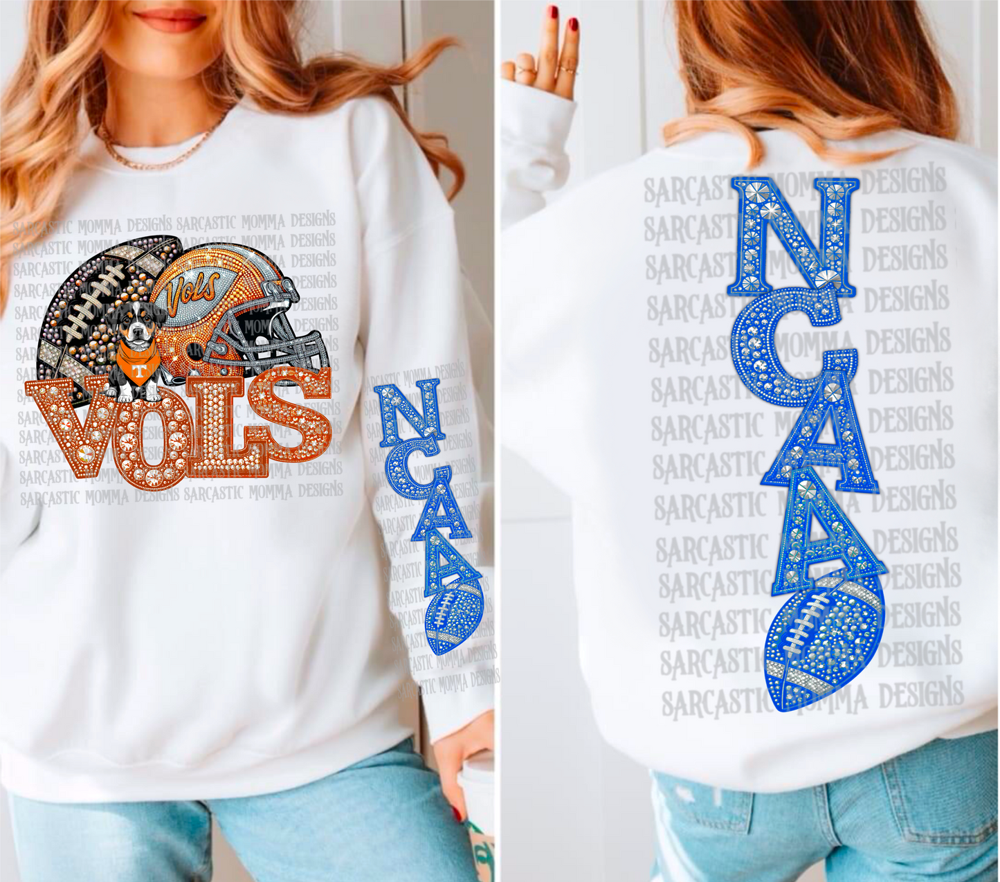 Vols Rhinestone Dog with Matching Sleeve- 2 PNG Files