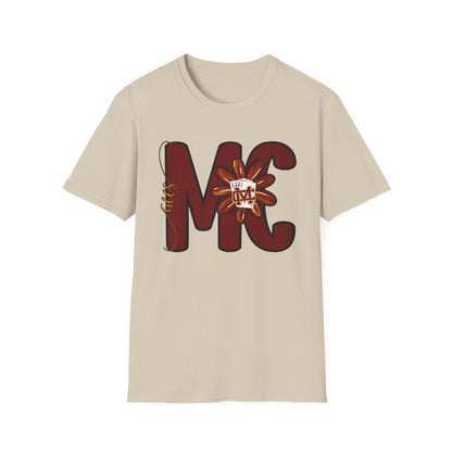 Aces Floral Letters Adult Unisex Softstyle T-Shirt