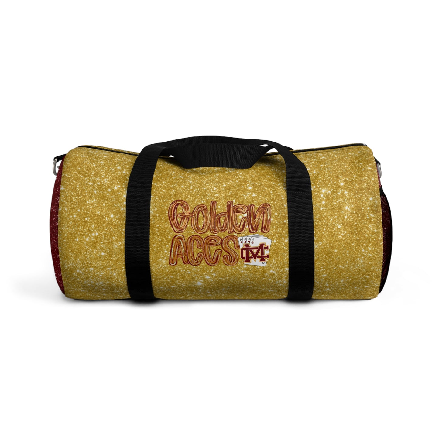 Golden Aces Faux Glitter Duffel Bag