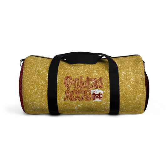 Golden Aces Faux Glitter Duffel Bag