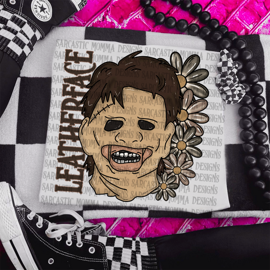 Leatherface Floral & Sleeve- 2 PNG Files