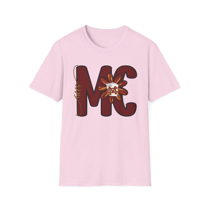 Aces Floral Letters Adult Unisex Softstyle T-Shirt