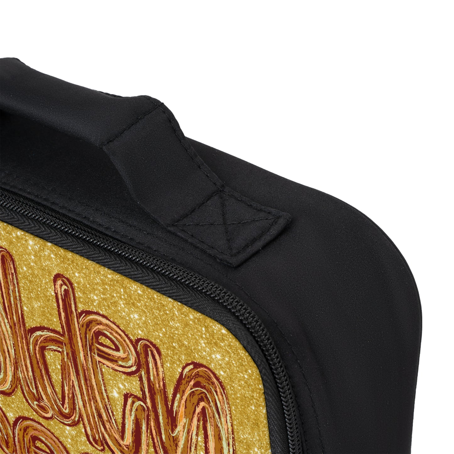 Golden Aces Gold Faux Glitter Lunch Bag